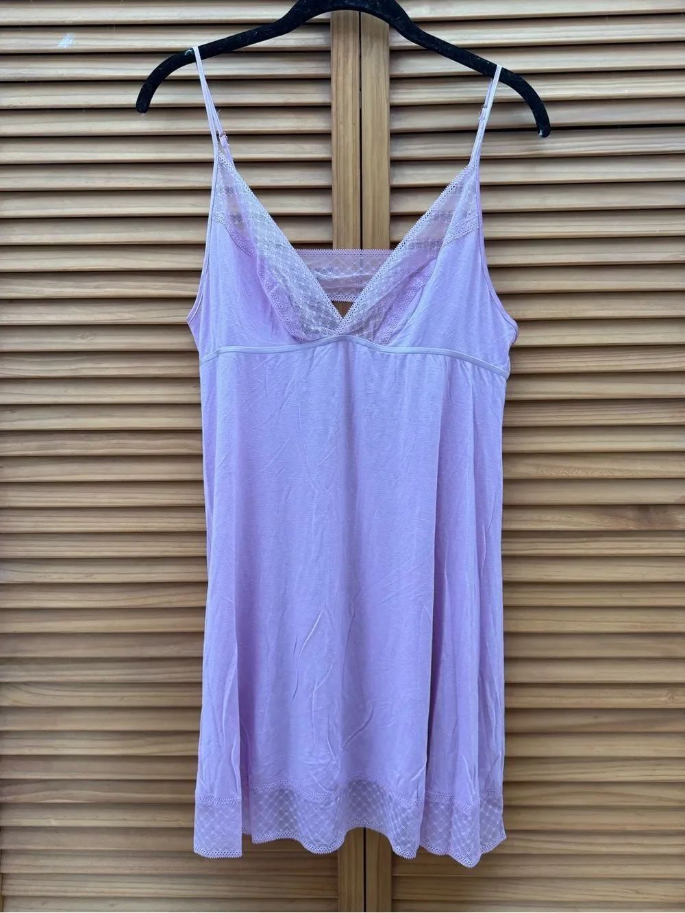 Victoria's Secret Light Lavender Lace-Trim slip dress size large